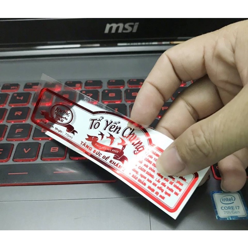 COMPO 10 HỘP GIẤY ĐỰNG 1 HỦ YẾN + 10 TEM ÉP KIM DÁN HỦ