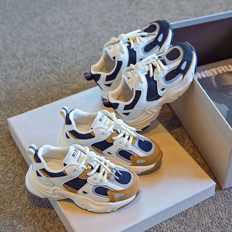 Hàng Mới Về Giày Thể Thao Đế Mềm Cột Dây Thoáng Khí Thoải Mái Thời Trang Xuân Thu Cho Trẻ Em