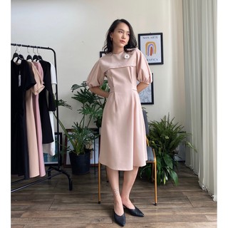 Đầm cổ thủy thủ đính hoa EDINI - D1126