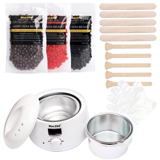 Combo Nồi Nấu Sáp Wax Lông Chính Hãng và 3 Gói Sáp bluezoo 100g