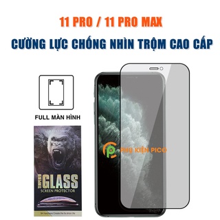 Kính cường lực chống nhìn trộm Iphone 11 Pro Max chính hãng KingKong full màn hình cho Iphone 11 Pro Max