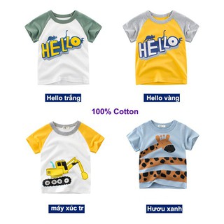 Áo thun tay ngắn hãng 27KIDS cho bé trai chất cotton mềm mịn