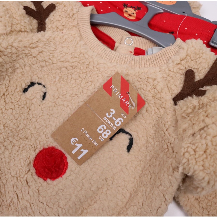 Set Bộ Nỉ Tuần Lộc Cho Bé ❤️ Nỉ Bông Siêu Ấm Siêu Xinh ❤️ Quần Áo Giáng Sinh