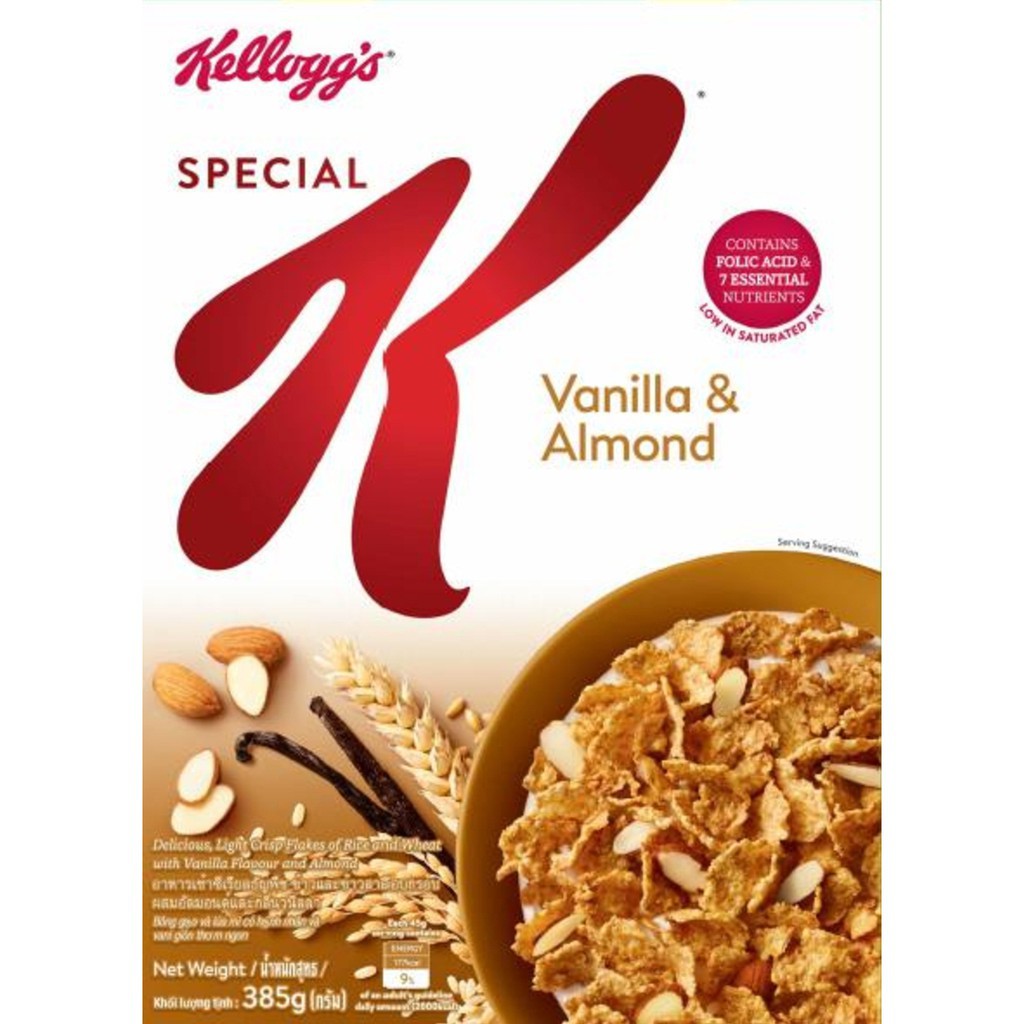 Ngũ cốc dinh dưỡng Kelloggs Vanilla & almond 365g