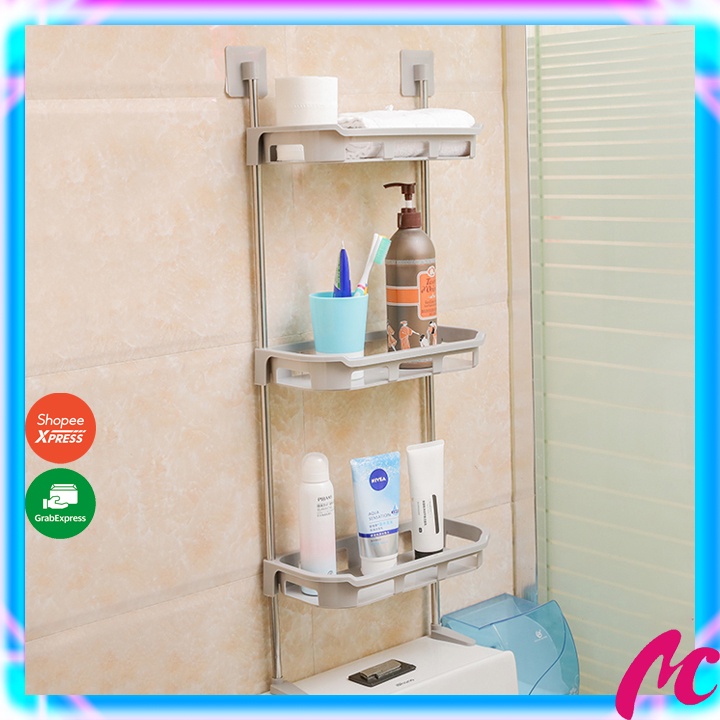 Kệ Nhà Tắm Kệ Để Đồ Phòng Tắm - Kệ Nhà Vệ Sinh Toilet - Kệ Để Bồn Cầu 2 - 3Tầng  -Kệ Để Đồ Sau Toilet MC