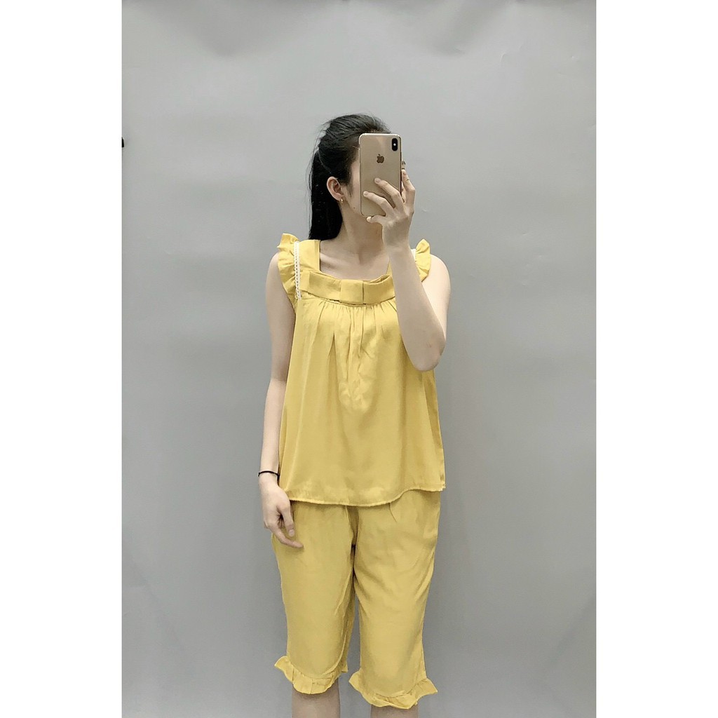 Bộ Đồ Pijama Cộc Tay- Bộ Đồ Mặc Nhà-Vải Đũi Thái Họa Tiết Mát Lịm [Hàng Loại 1 Siêu Đẹp ] | BigBuy360 - bigbuy360.vn