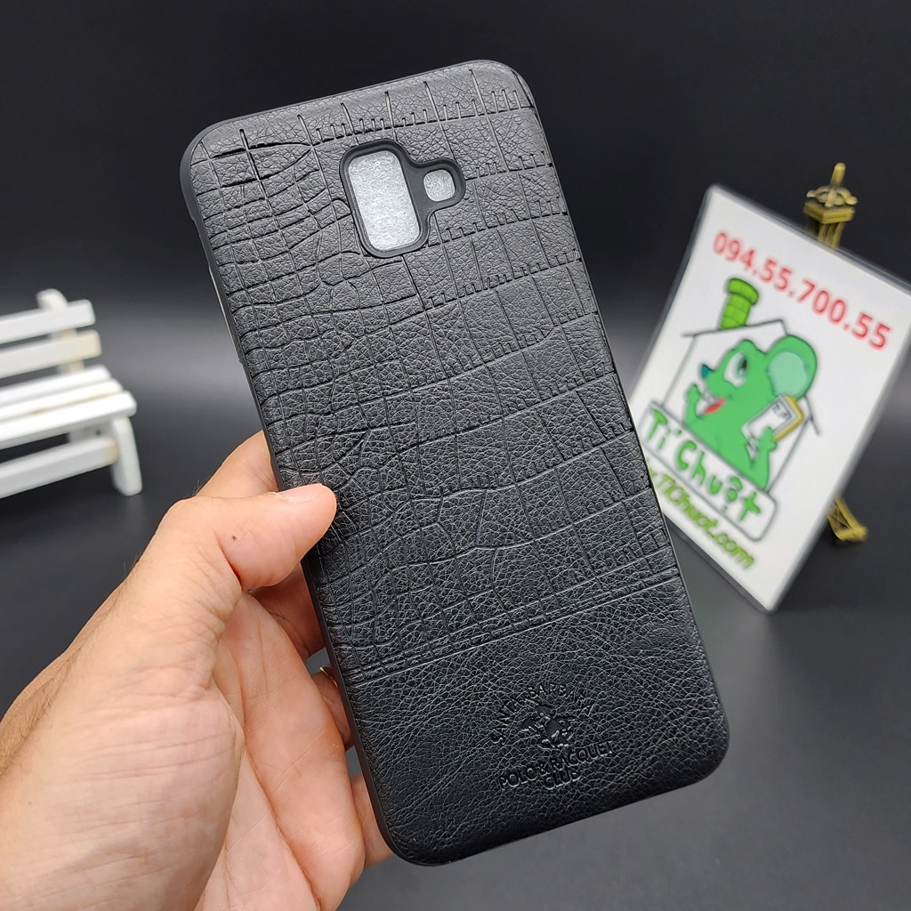 [Ảnh Thật] Ốp Lưng Samsung J6 Plus Dẻo Vân Da Cá Sấu SANTA POLO