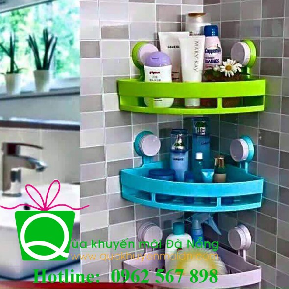 kệ góc nhựa dán tường nhà tắm,nhà bếp dán tường siêu chắc