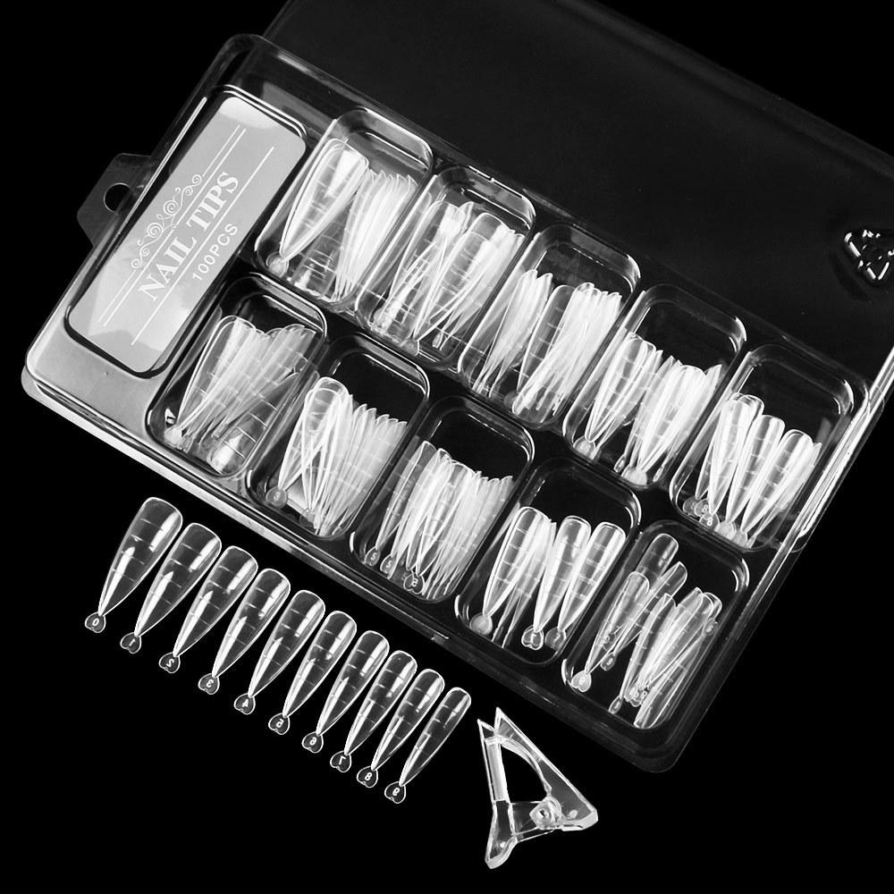 Khuôn Làm Móng Gel UV Acrylic Kèm Kẹp Nhanh Chóng