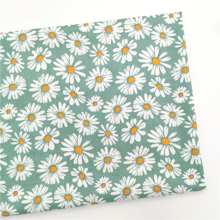 Tấm Vải 100% cotton In Hình Hoa Cúc Dành Cho May Váy Trẻ Em