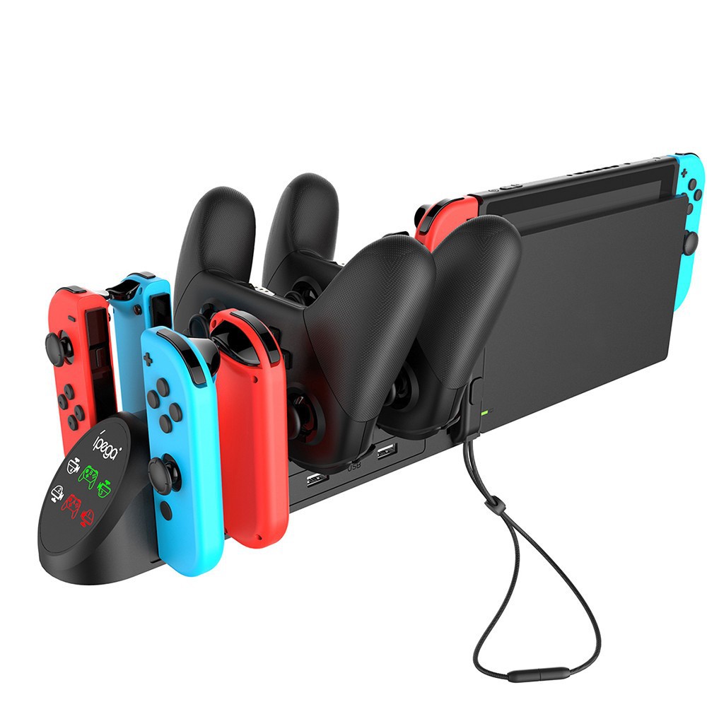 【Selection】 ipega PG-9187 6 In 1 Multi Gram Charger Stand Charging Dock For Nintend Switch Joy con Pro Controller Accessories