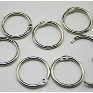 Móc khoen tròn mở làm sách vải 4 size