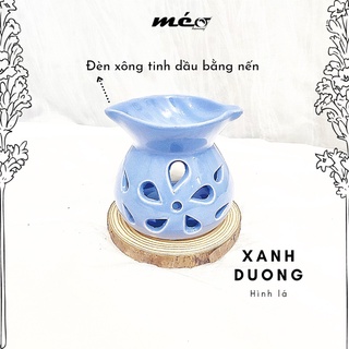 Đèn xông tinh dầu bằng nến màu XANH DƯƠNG