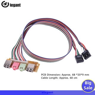 [NEW]2 USB 2.0 Ports PC Computer Case Front Panel USB Audio Mic Earphone Cable