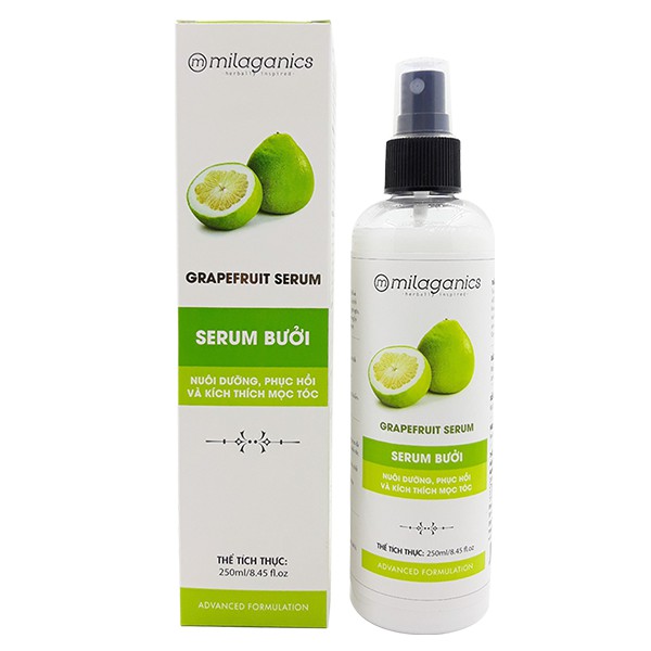 Serum Bưởi Giảm Rụng Tóc, Kích Thích Mọc Tóc MILAGANICS 100ml 250ml | BigBuy360 - bigbuy360.vn