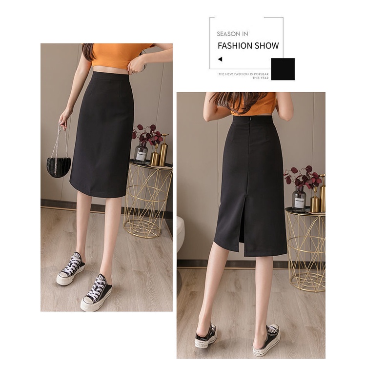 Chân Váy Chữ A Lưng Cao Thời Trang Công Sở Thanh Lịch Cho Nữ