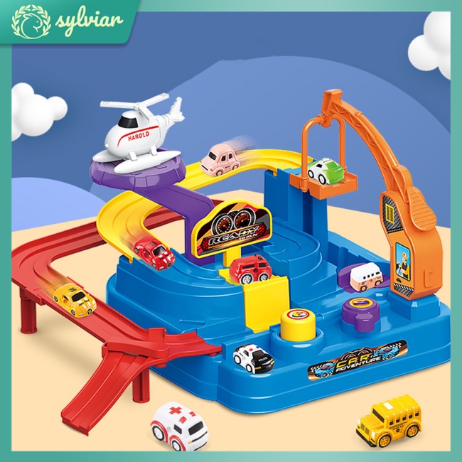 Bộ Đồ Chơi Lắp Ráp Đường Ray Xe Đua Vui Nhộn Cho Bé