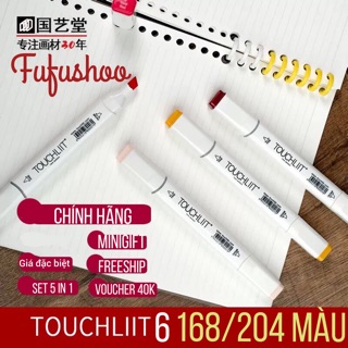 Marker Touchliit 6 loại hộp nhựa/túi vải 168/204 màu