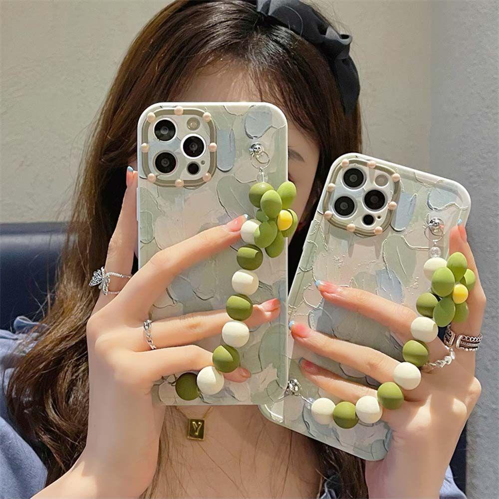 Ốp Điện Thoại Kèm Dây Đeo Dạng Chuỗi Hạt Chống Thất Lạc Tiện Dụng