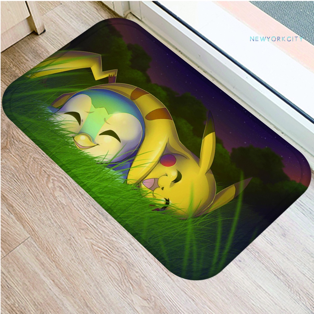 Thảm Chùi Chân Chống Trượt Hình Pikachu Đáng Yêu