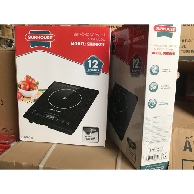BẾP HỒNG NGOẠI CƠ SUNHOUSE SHD6011 + TẶNG KÈM VỈ NƯỚNG INOX