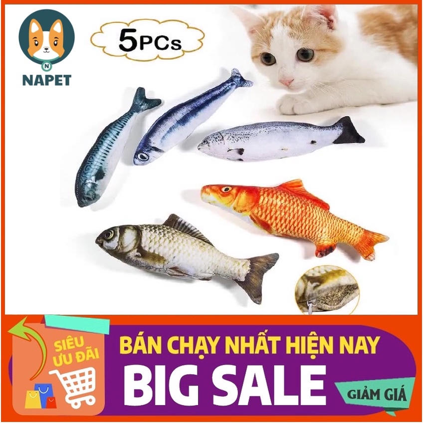 Cá nhồi bông canip có tác dụng kích thích hưng phấn đối với họ nhà mèo làm giảm stress cho mèo