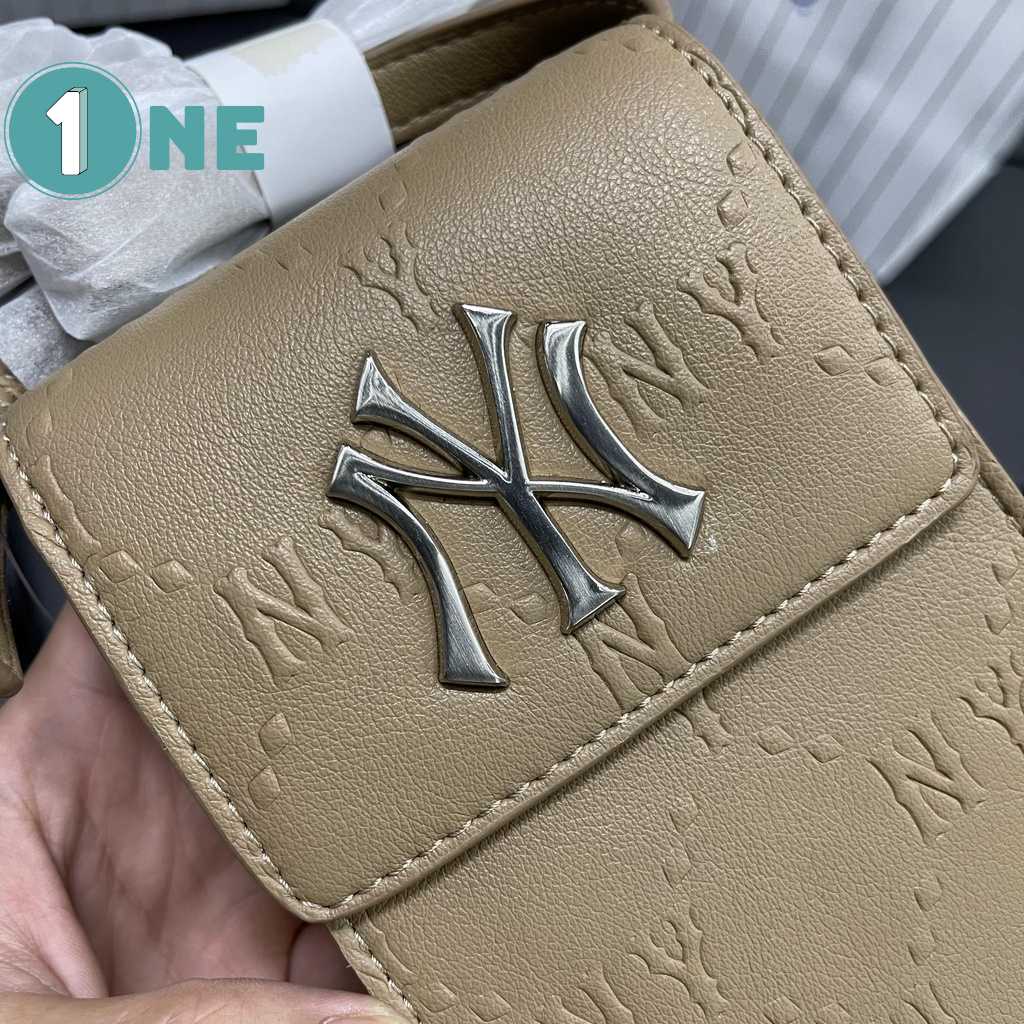 ( Chuẩn Hãng ) Túi Da Mini MLB NY Monogram Diamond Embo Cell Phone Cross Bag Full Tag Mac