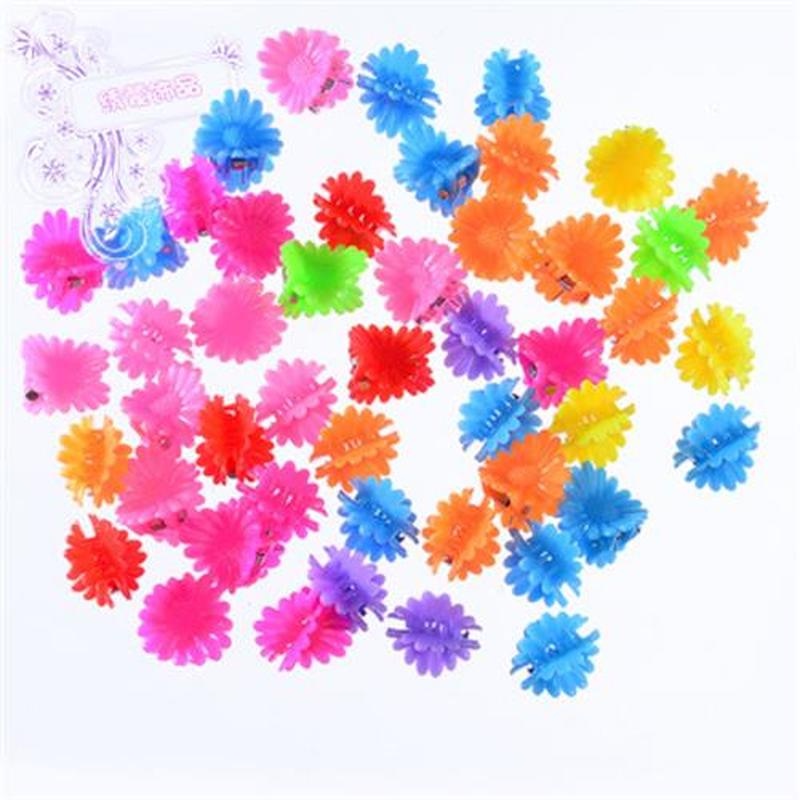 Set 20 Kẹp Tóc Nhỏ Bằng Nhựa Nhiều Màu Sắc Dễ Thương Cho Bé Gái