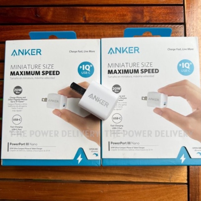 Củ sạc nhanh ANKER A2633 Powerport III Nano 20W 1 cổng USB-C PiQ 3.0 tương thích PD - Hỗ trợ sạc nhanh 20W
