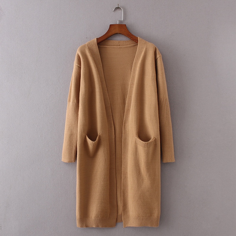 Áo khoác len cardigan nữ dáng dài form rộng vải len lông Quảng Châu cao cấp YUKAGO TX66352