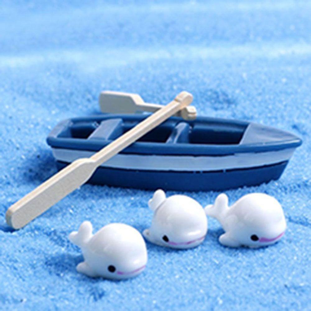 Tượng Cá Heo Mini Màu Ngà Dễ Thương Dùng Trang Trí Tiểu Cảnh