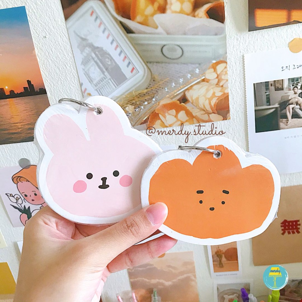 Flashcard cute ghi nhớ từ vựng bìa hoạt hình dễ thương