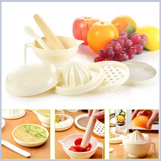 Combo 7 đồ dùng ăn dặm cho bé 🔥TẶNG KẸP ĐUỔI MUỖI🔥Bộ Chế Biến Ăn Dặm 7 Dụng Cụ[ đồ sơ sinh quần áo trẻ em]