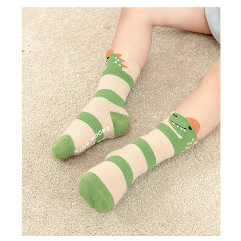Tất Cotton Chống Trượt Hình Động Vật Dễ Thương Cho Bé 0-6 Tuổi
