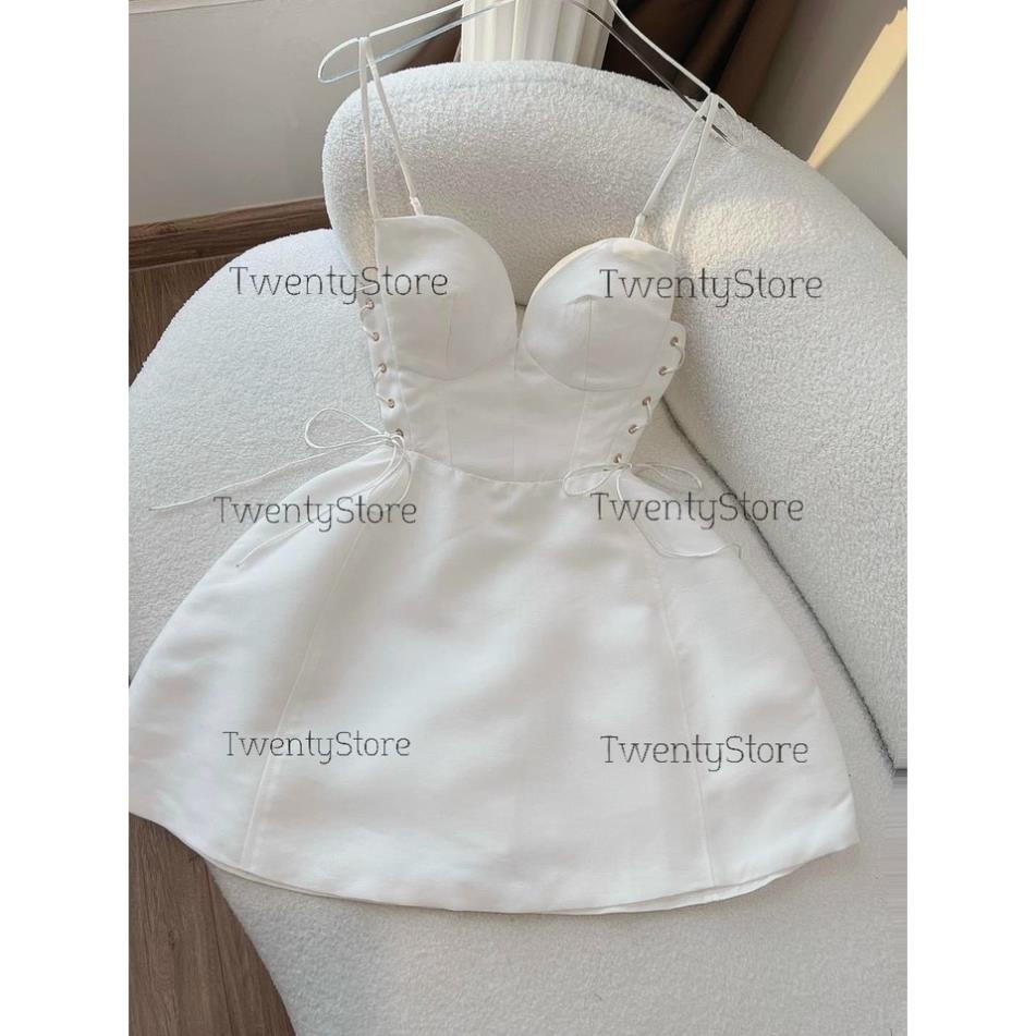 Váy xòe cúp ngực đán dây eo