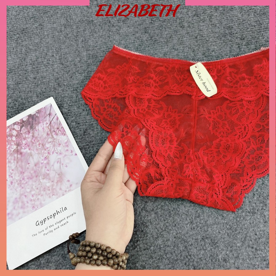 Quần lót ren nữ gợi cảm sexy siêu mỏng nhiều màu, mềm mịn quyến rũ, quần lót Elizabeth Chip | BigBuy360 - bigbuy360.vn