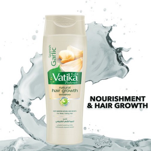 Dầu gội Vatika Garlic Shampoo Helps Maintain Natural Hair Growth chiết xuất tỏi kích thích mọc tóc nhanh