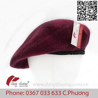[HÀNG CÓ SẴN] [SHIP HỎA TỐC] Mũ nồi beret đỏ KHÔNG ĐƯỜNG CHỈ MAY kiểu quân đ.ô.i