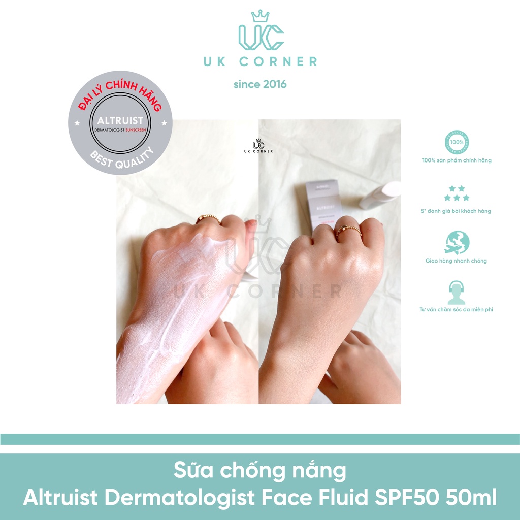 Sữa chống nắng Altruist Dermatologist Face Fluid SPF50 50ml