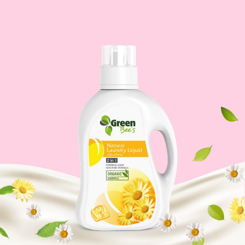 Nước giặt xả chiết xuất Hoa Cúc La Mã Hữu Cơ GreenBee's 2 lít