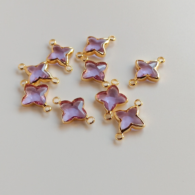 Túi Vàng 14k Đính Đá Zircon 15mm Dùng Làm Trang Sức Thủ Công