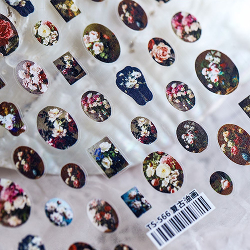 [Hàng mới về] Miếng dán trang trí móng tay 5d diy hình thiên thần phong cách pháp cổ điển