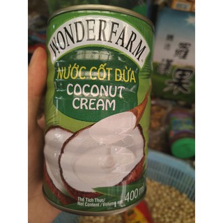 (date 2022)Nước cốt dừa lon Wonderfarm 400ml