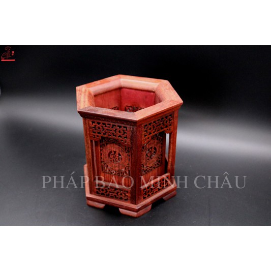 HỘP BÚT PHÚC 6 CẠNH GỖ LIM (ĐỎ - ĐEN)