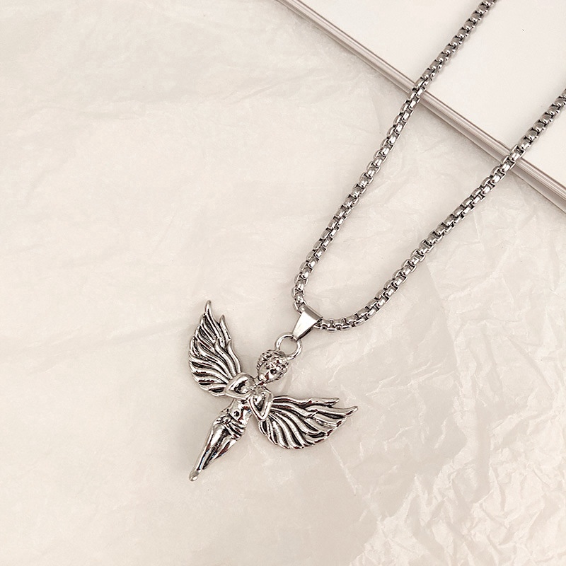 Vòng cổ Angel mặt thiên thần giang cánh - Dây chuyền hợp kim cá tính