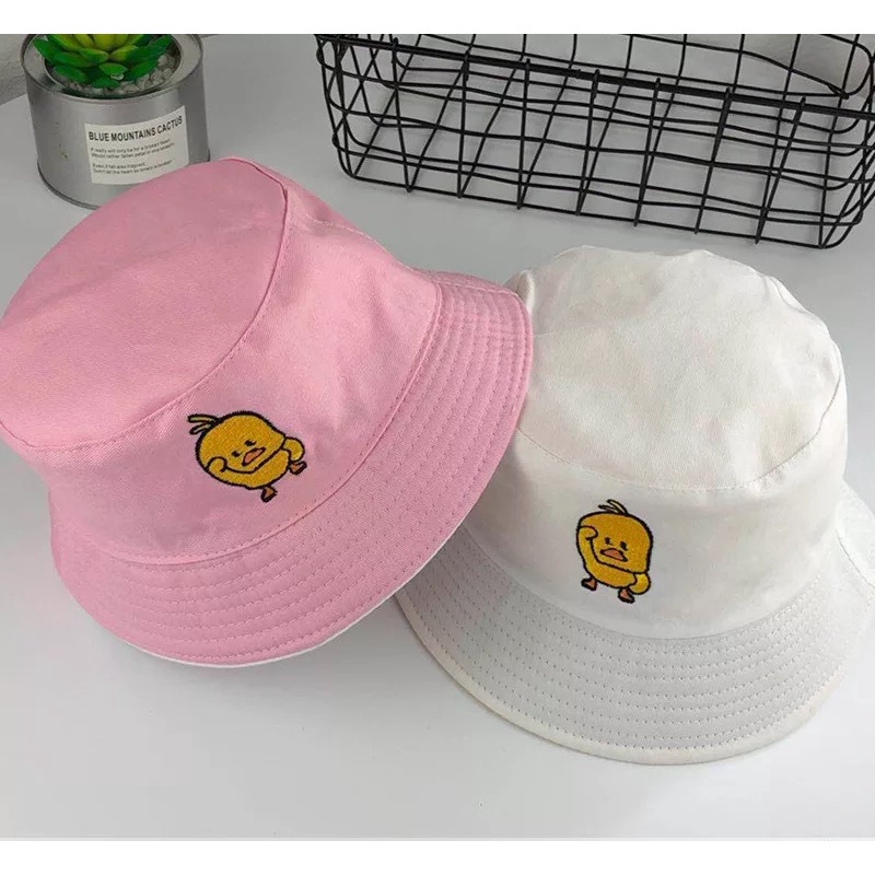Mũ tai bèo LINJW vải cotton mềm thêu họa tiết hoạt hình thời trang 2021