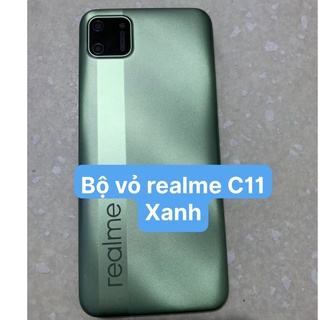 Full Bộ xương Vỏ zin Realme C11 - 2020 ( gồm lưng, Xương, phím bấm, cụm kính camera, khay sim)