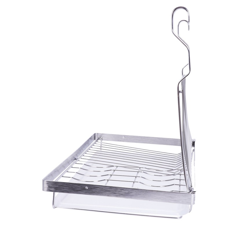 Stainless Steel Folding Hanging Dish Rack Draining Bowl Rack Plates