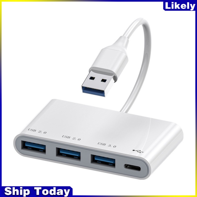 Đế Sạc Chia 4 Cổng Usb 3.0 Type C Cho Bàn Phím Máy Tính