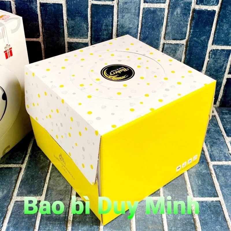 Combo 10 hộp đựng bánh kem có kèm đế .